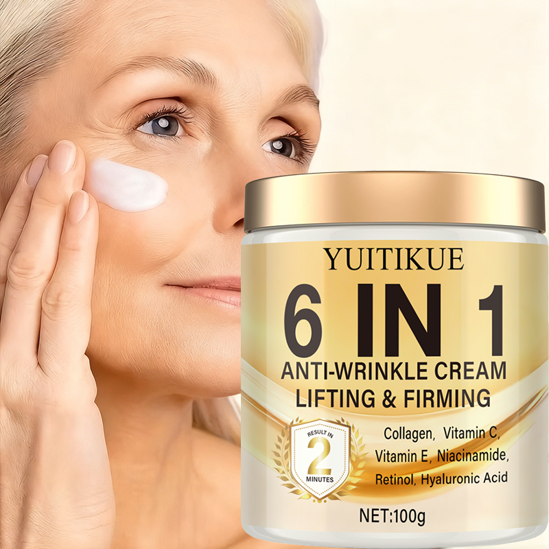 Retinol Vitamin A Cream - 6-in-1 Anti-Wrinkle Cream: Deeply moisturizes, firms