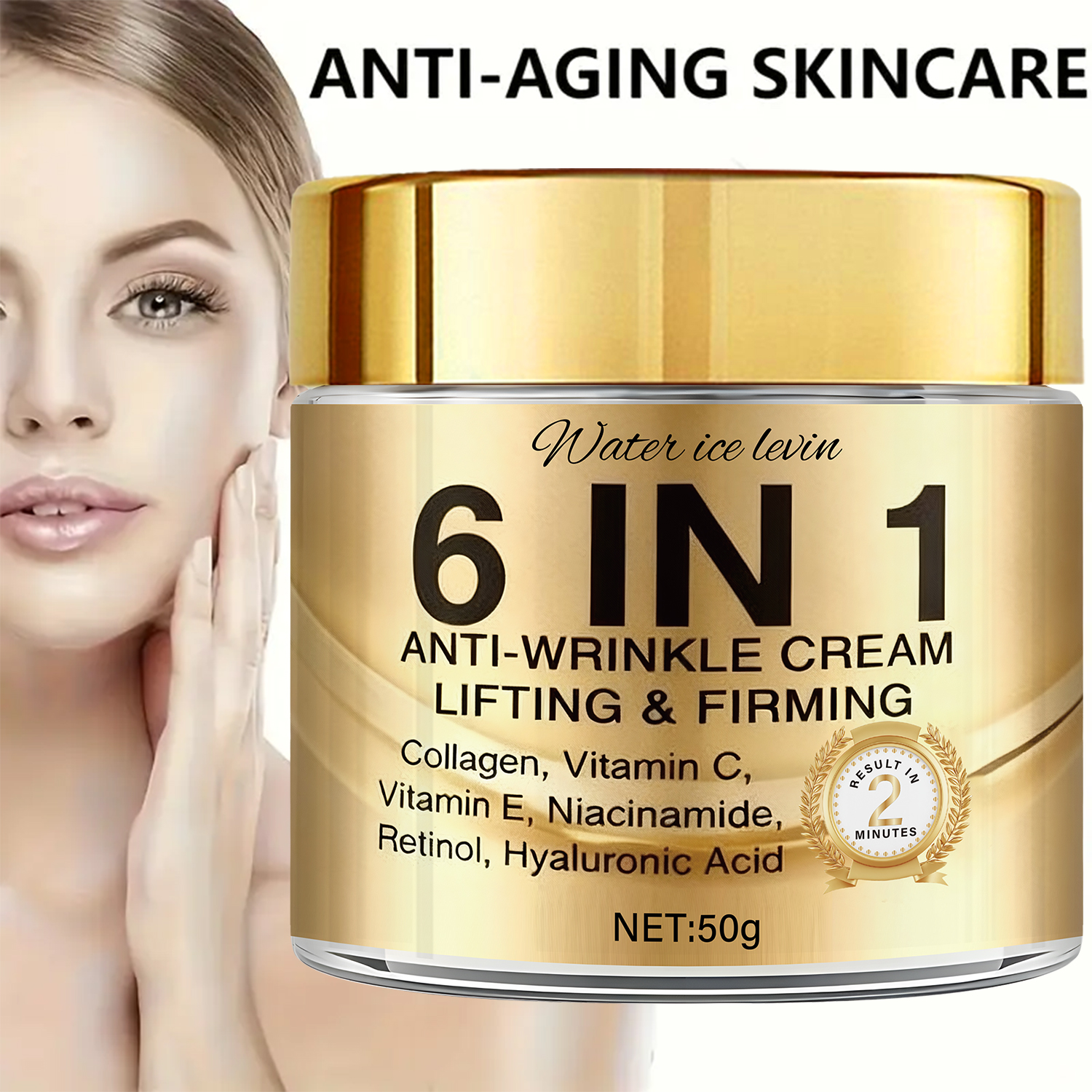 Skincare Retinol - 6-In-1 Anti-Wrinkle Cream. Lifts Firms Smooths