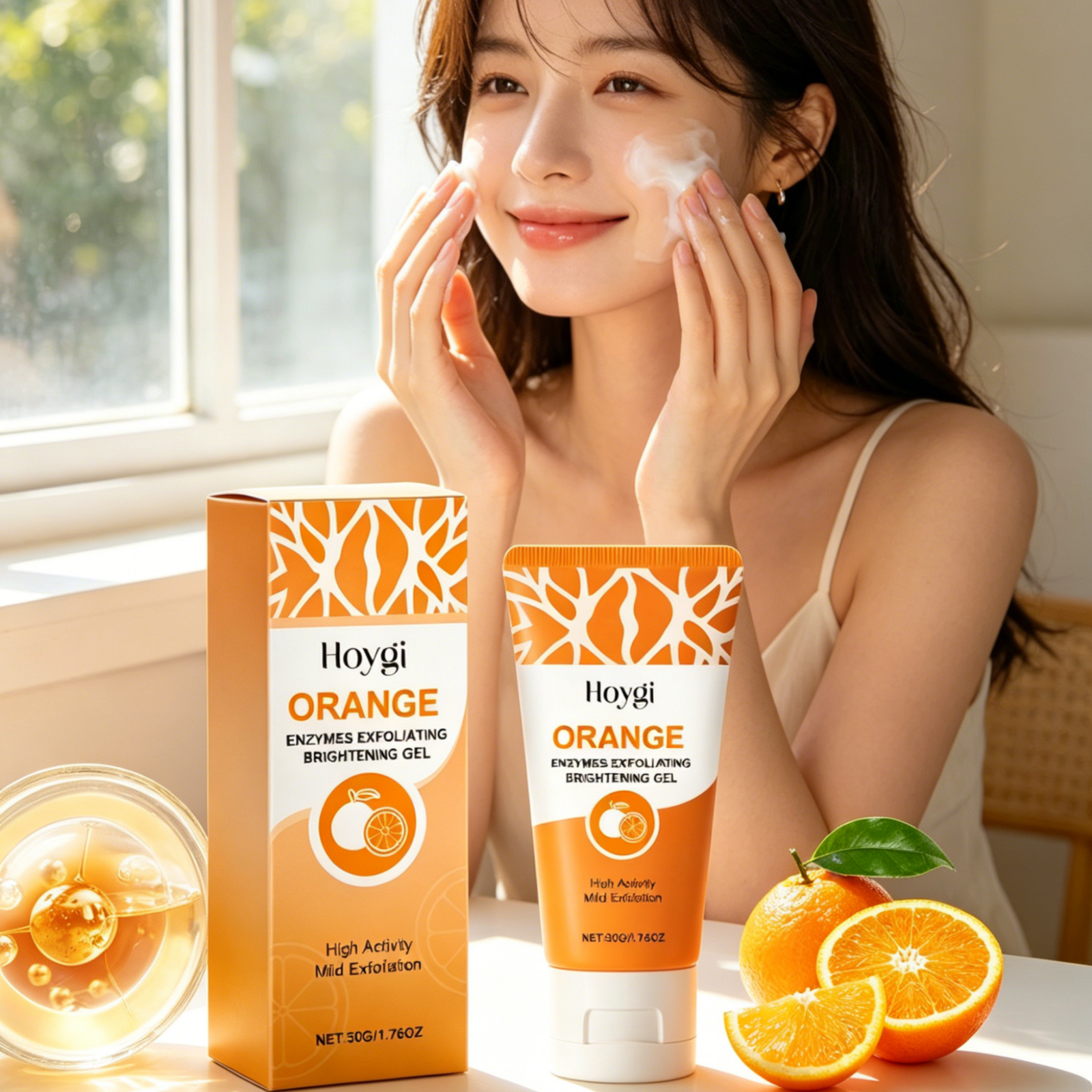 Aha Bha Exfoliant - Hoygi Enzymes Exfoliating Brightening Gel Orange