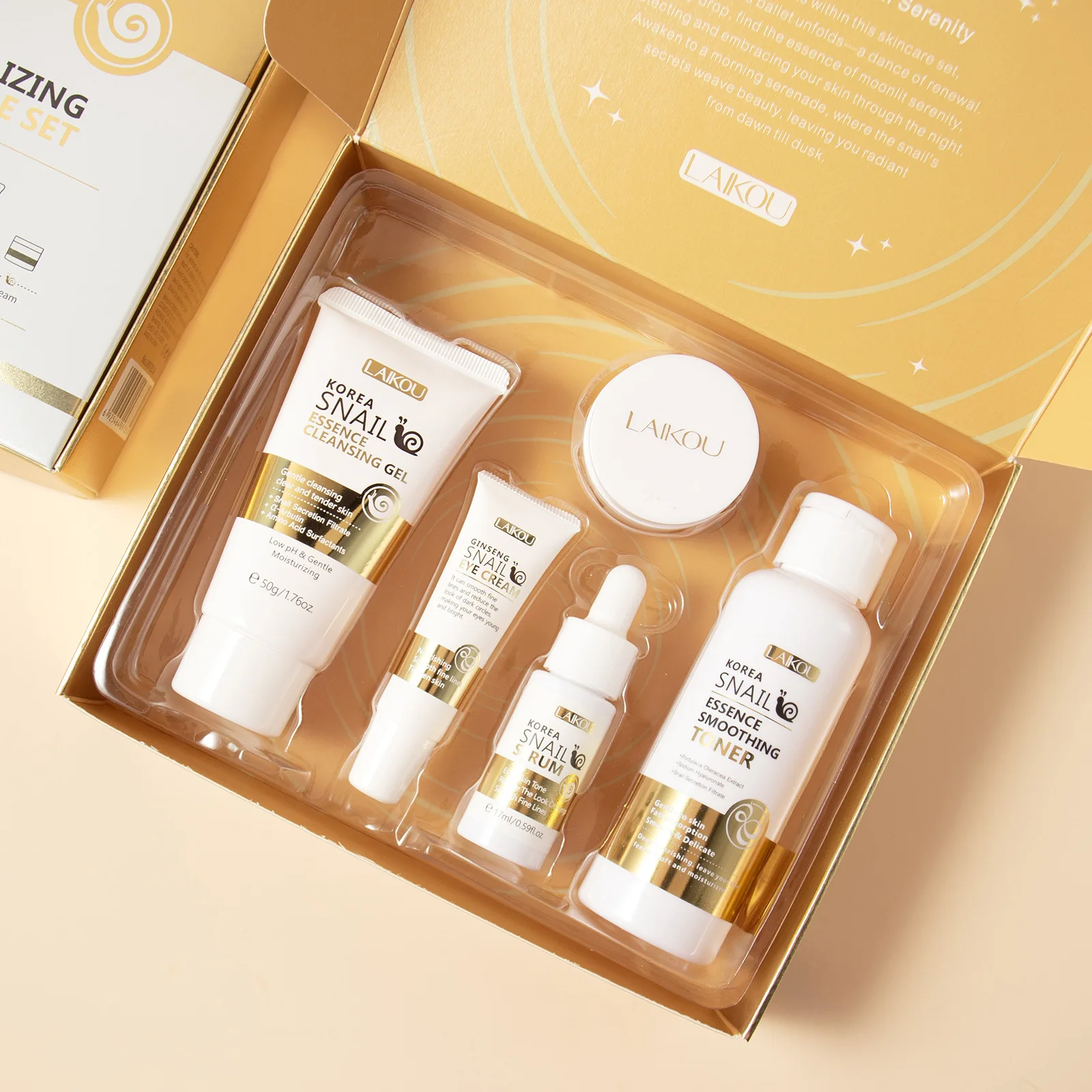 LAIKOU Snail Skin Care Five-pi - Snail Cream Gel บทวิจารณ์และราคา