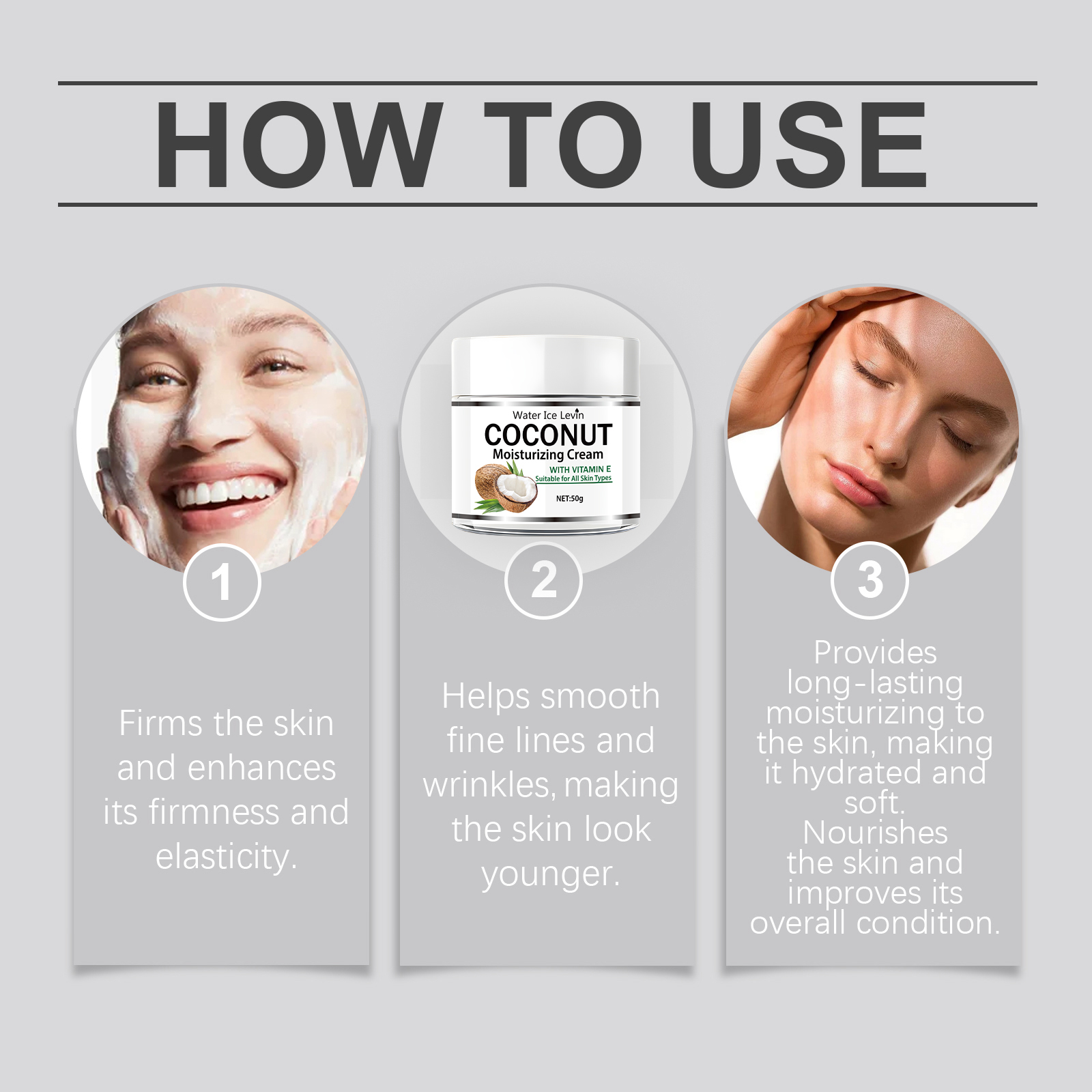 50g Coconut Oil Moisturizing C - Retinol Vitamin A Cream บทวิจารณ์และราคา