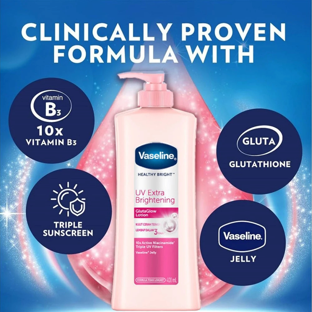 Vaseline Niacinamide Body Loti - Aha Bha Exfoliant บทวิจารณ์และราคา