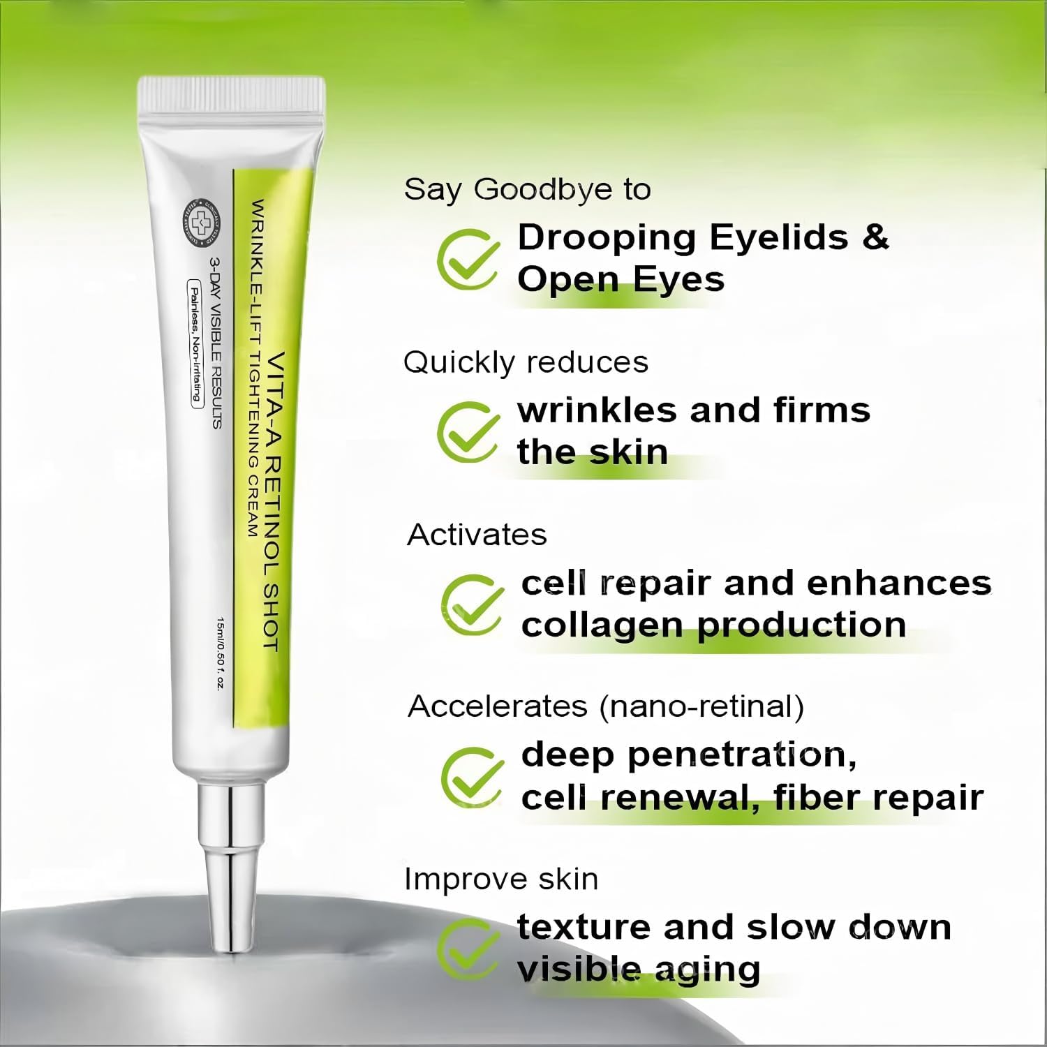 Retinol Shot Eye Face Cream Ey - Skincare Retinol บทวิจารณ์และราคา
