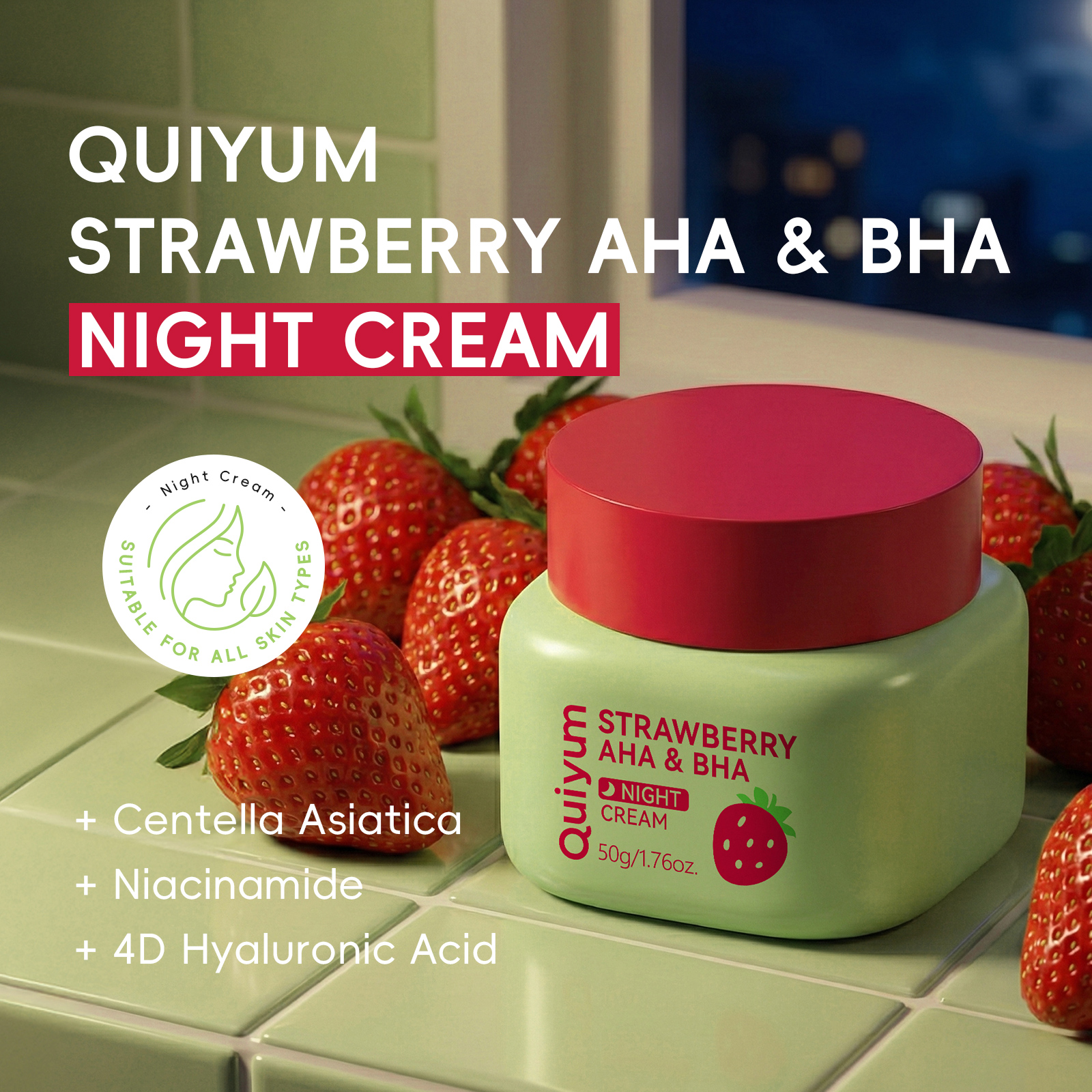 Quiyum Strawberry AHA & BHA Ni - Aha Bha Exfoliant บทวิจารณ์และราคา
