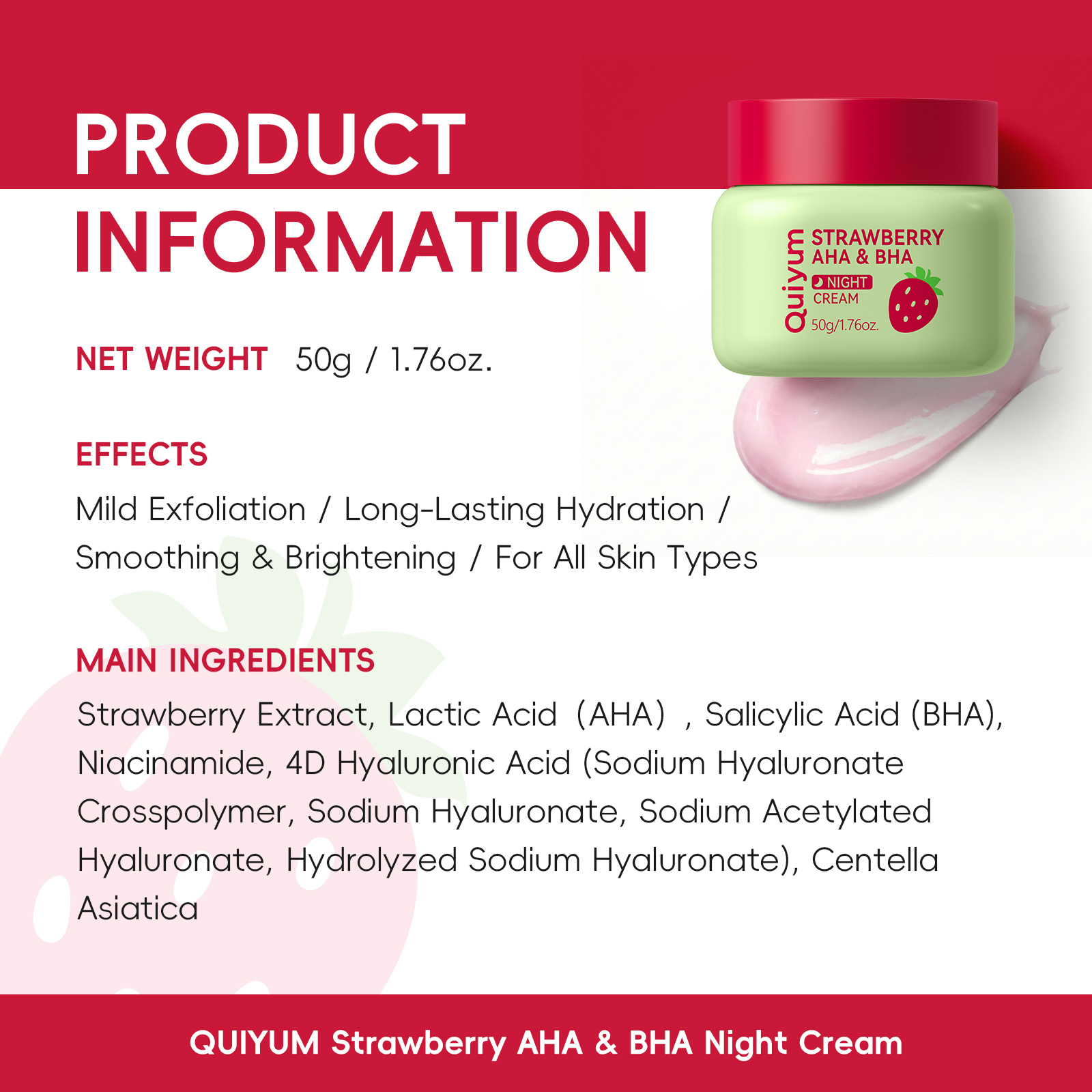 Quiyum Strawberry AHA & BHA Ni - Aha Bha Exfoliant บทวิจารณ์และราคา