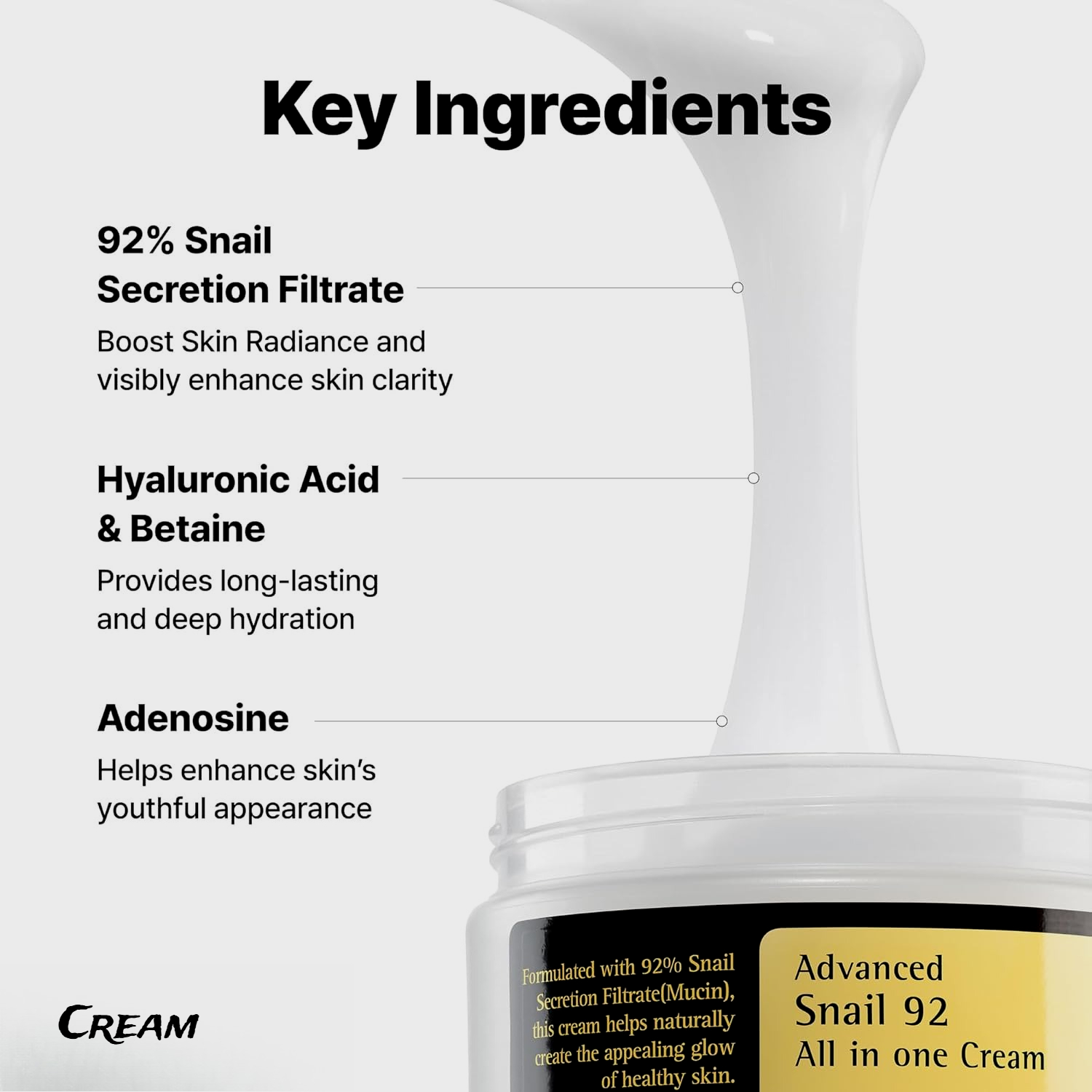 Snail Mucus Cream 92 Daily Moi - Snail Cream Gel บทวิจารณ์และราคา